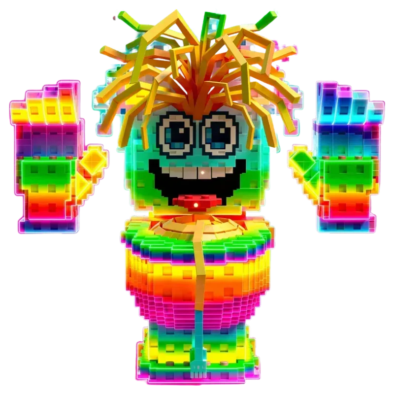 Rainbow Spaghetti Tualetti